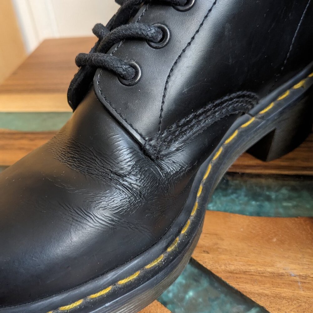 Dr. Martens Black Combat Boots Fractured knee cap. Will not be wearing - Picture 6 of 6